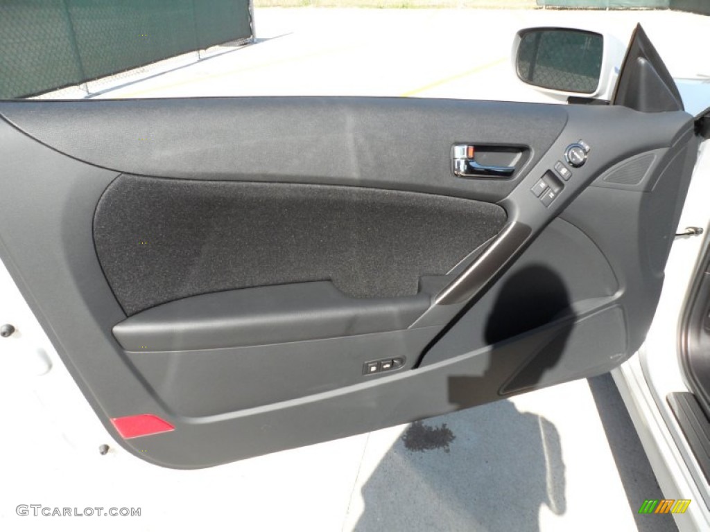 2012 Hyundai Genesis Coupe 2.0T Premium Black Cloth Door Panel Photo #55398243