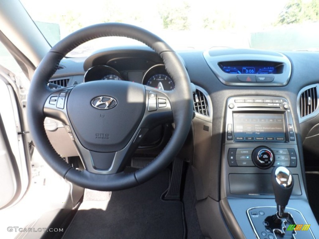 2012 Hyundai Genesis Coupe 2.0T Premium Black Cloth Steering Wheel Photo #55398265