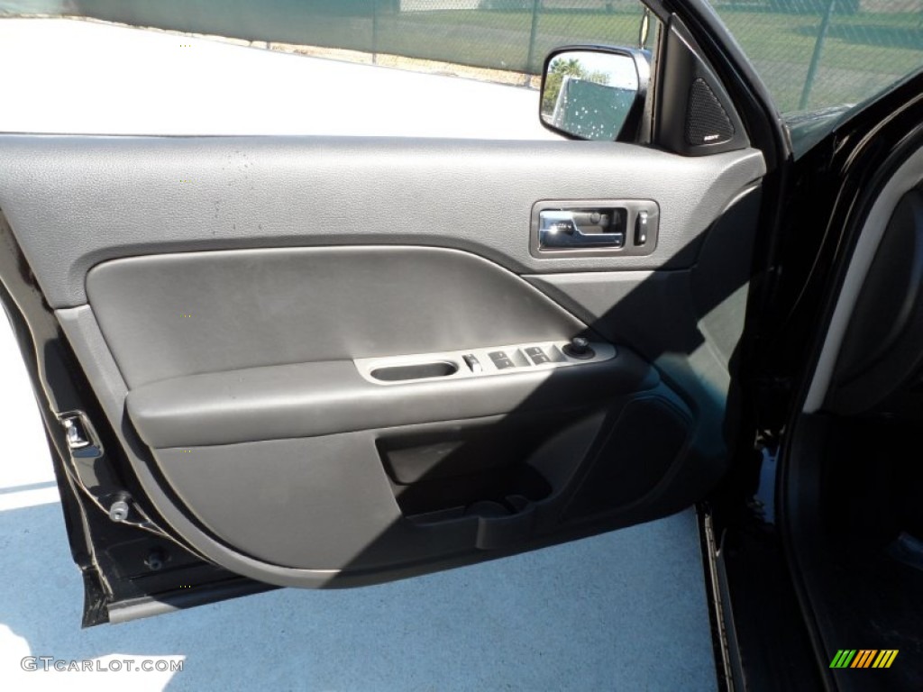 2012 Ford Fusion SEL V6 Charcoal Black Door Panel Photo #55398867