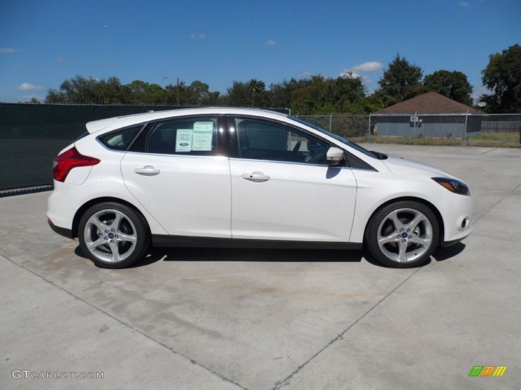 2012 Focus Titanium 5-Door - White Platinum Tricoat Metallic / Arctic White Leather photo #2