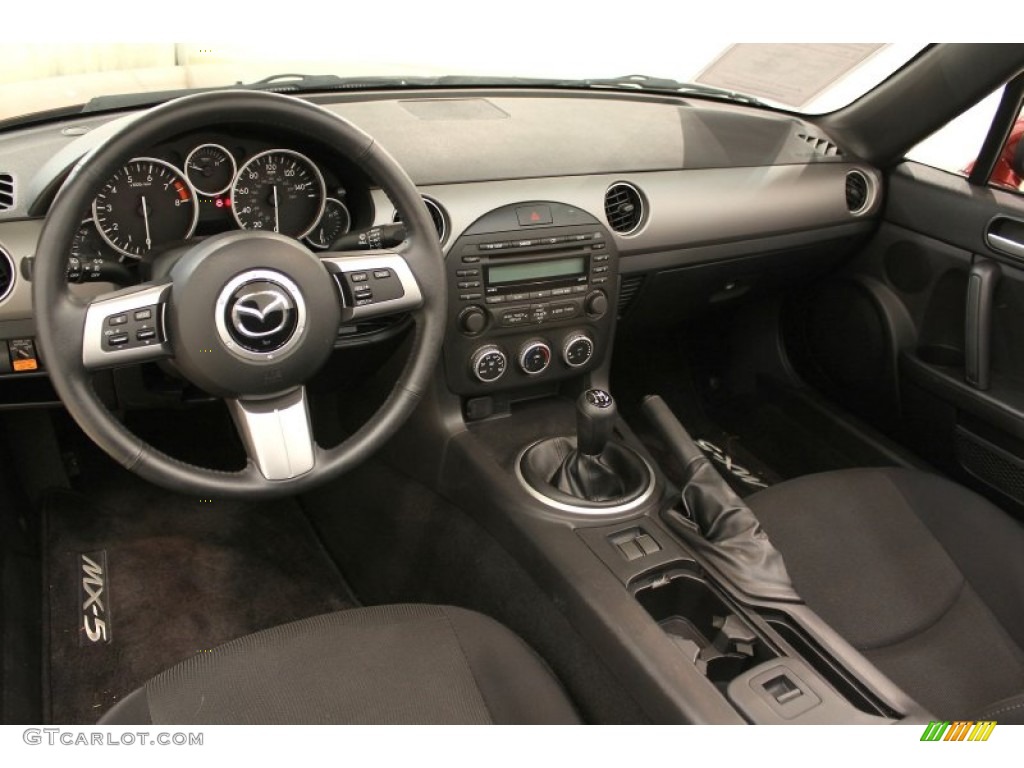 2009 Mazda MX-5 Miata Sport Roadster Black Dashboard Photo #55400196
