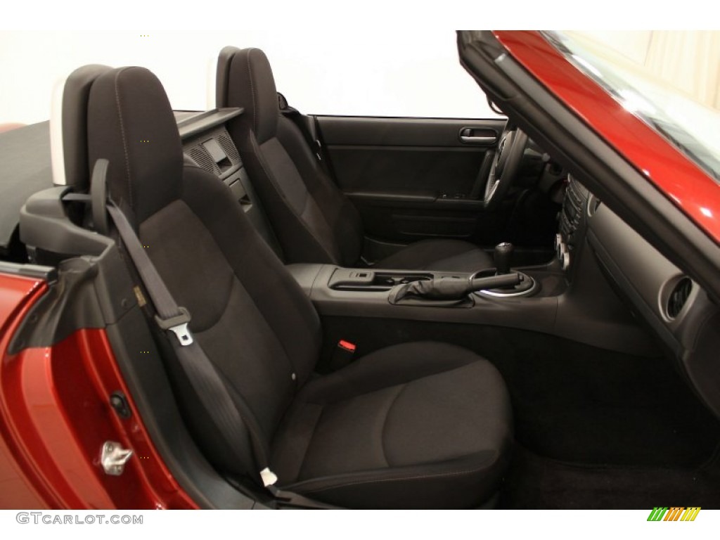 Black Interior 2009 Mazda MX-5 Miata Sport Roadster Photo #55400229