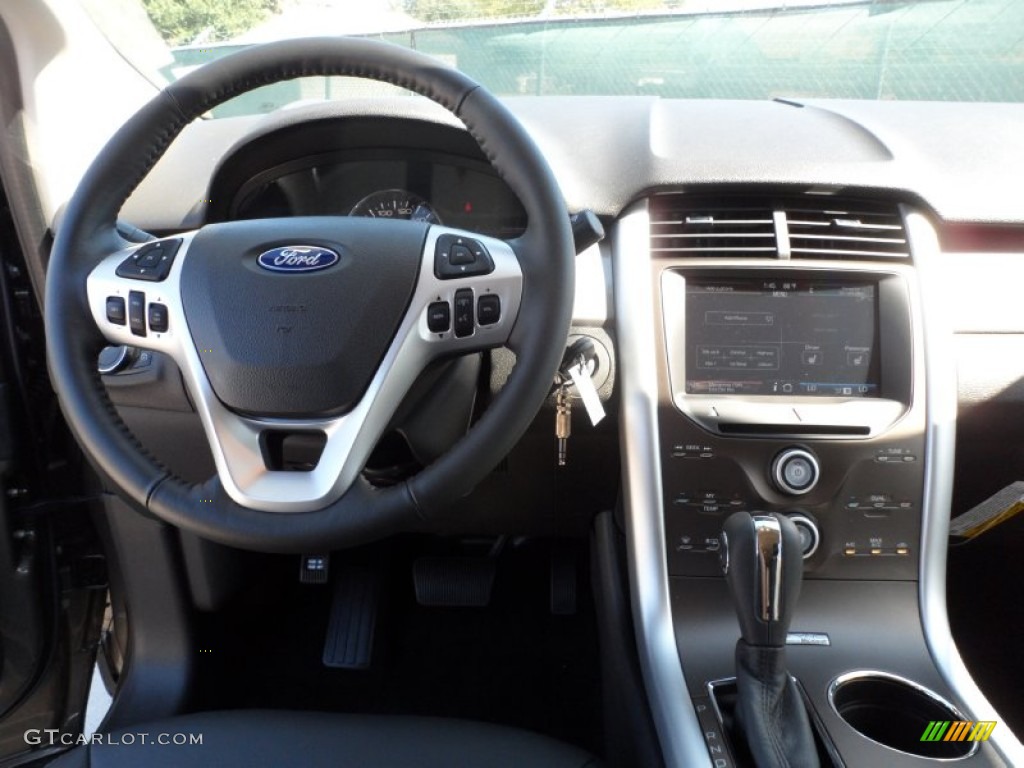 2012 Ford Edge SEL Charcoal Black Dashboard Photo #55400454