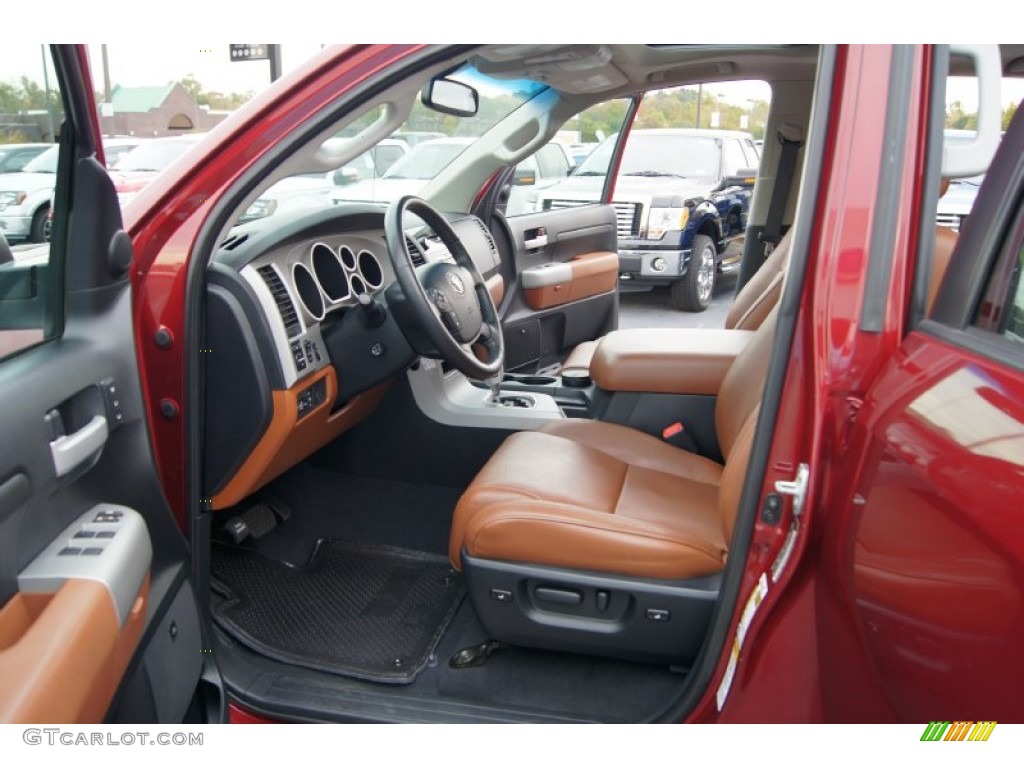 2007 Tundra Limited CrewMax - Salsa Red Pearl / Red Rock photo #8