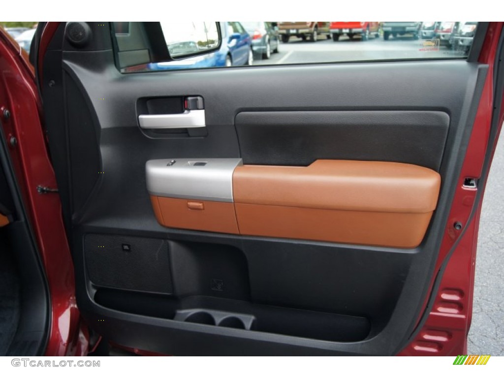 2007 Tundra Limited CrewMax - Salsa Red Pearl / Red Rock photo #14