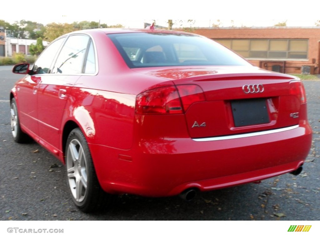 2008 A4 2.0T quattro S-Line Sedan - Brilliant Red / Black photo #3