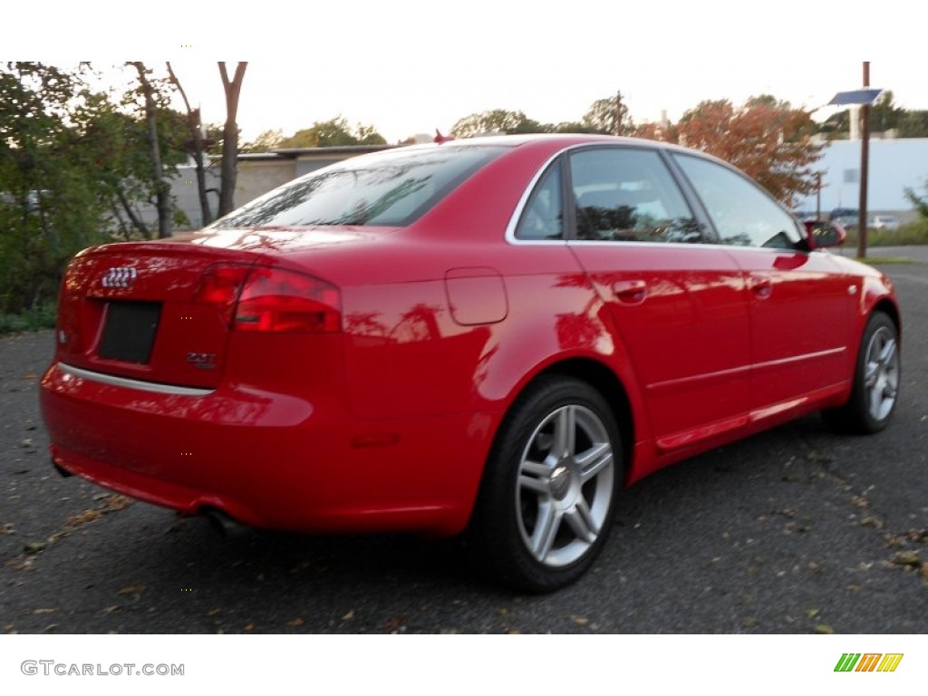 2008 A4 2.0T quattro S-Line Sedan - Brilliant Red / Black photo #4