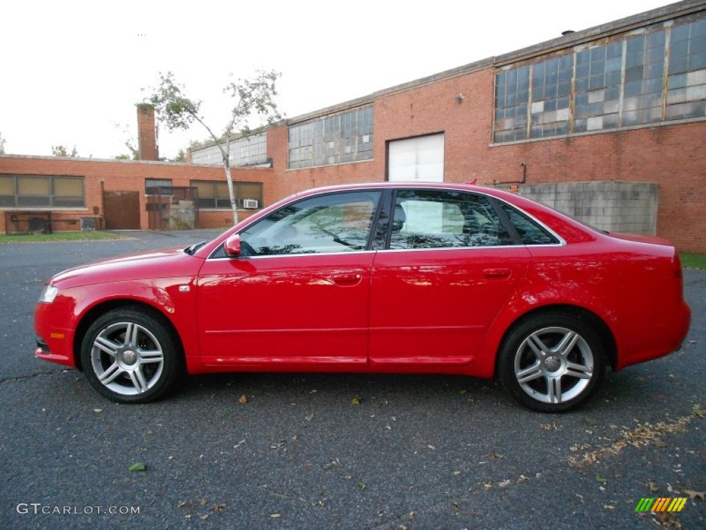 2008 A4 2.0T quattro S-Line Sedan - Brilliant Red / Black photo #9