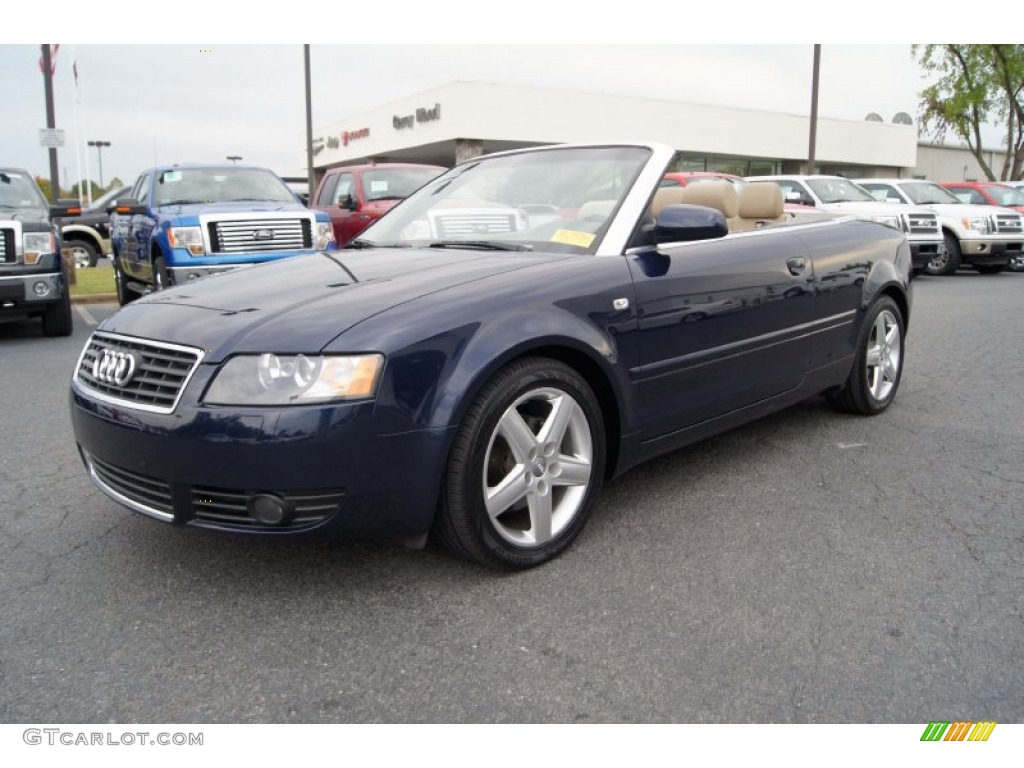 2004 A4 1.8T Cabriolet - Moro Blue Pearl Effect / Beige photo #31
