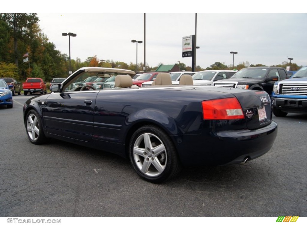 2004 A4 1.8T Cabriolet - Moro Blue Pearl Effect / Beige photo #33