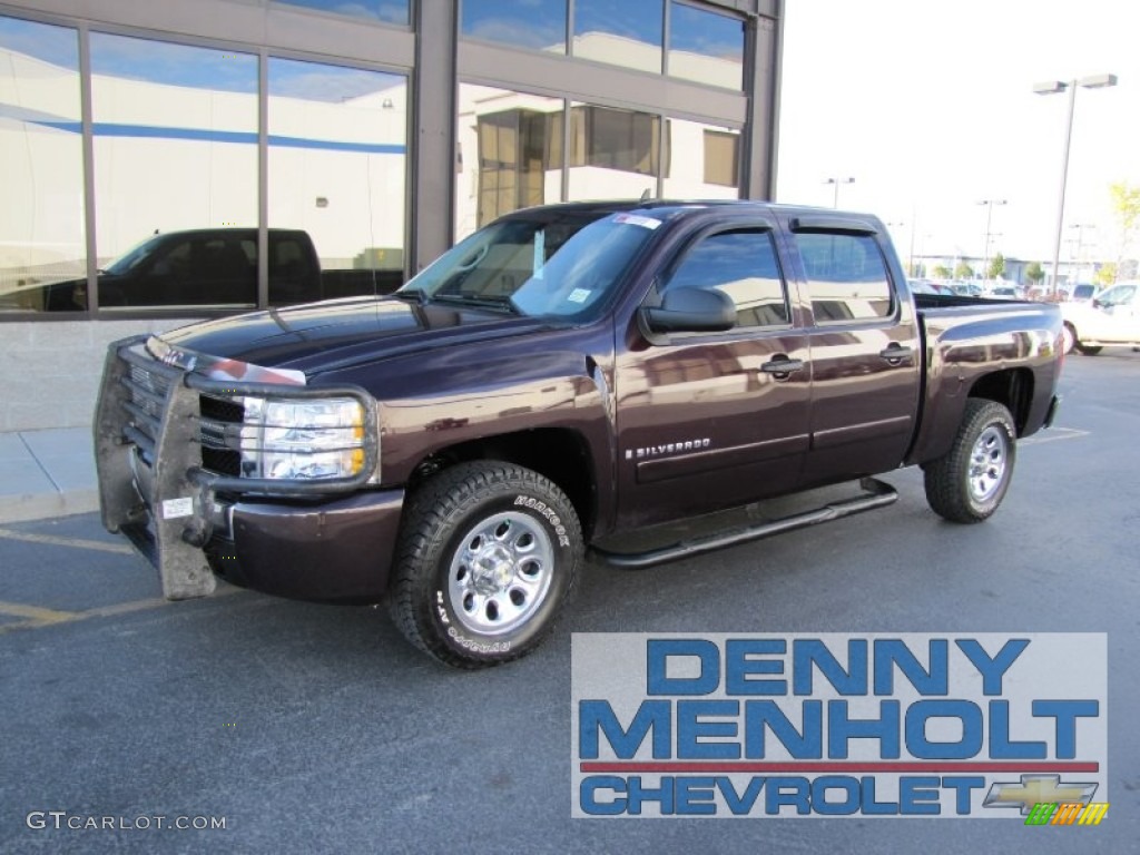 2008 Silverado 1500 LS Crew Cab 4x4 - Dark Cherry Metallic / Dark Titanium photo #1