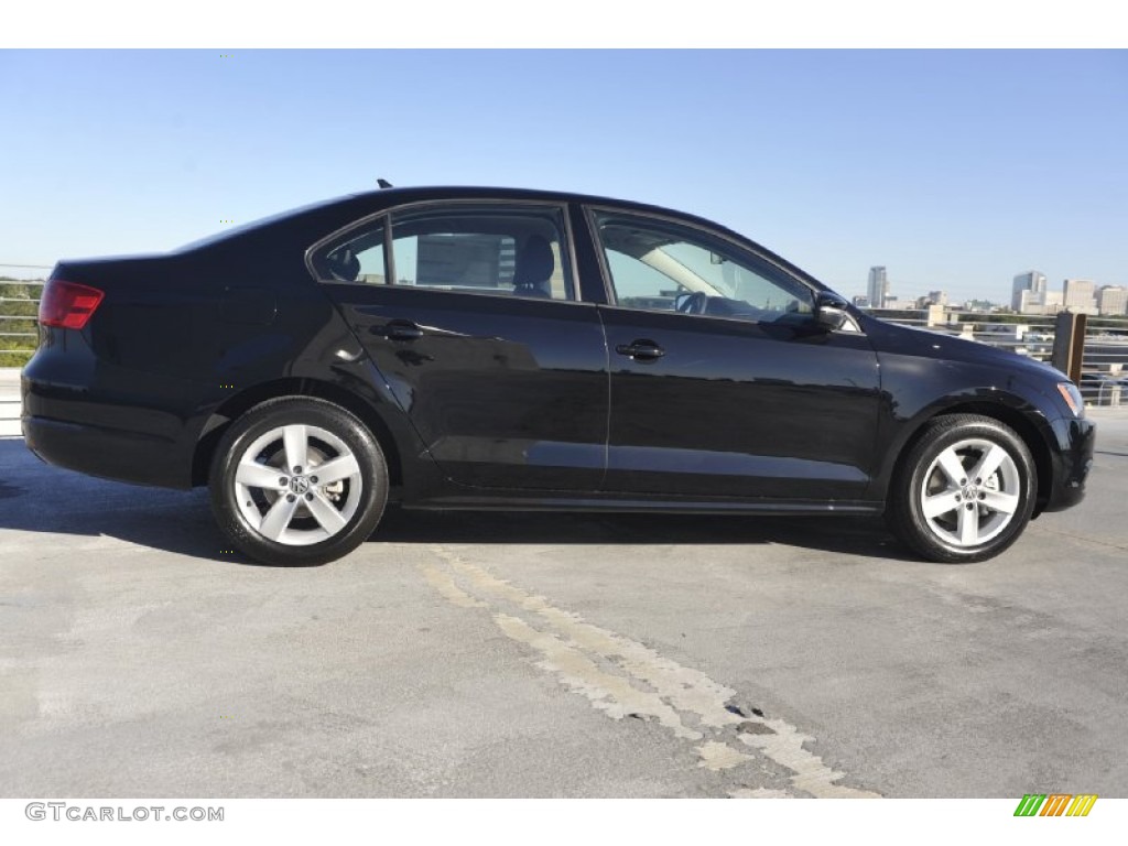 2012 Jetta TDI Sedan - Black / Titan Black photo #6