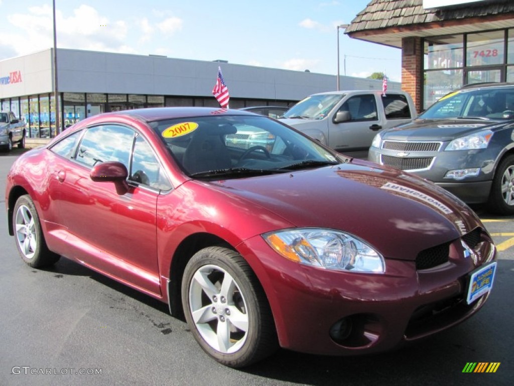 2007 Eclipse GS Coupe - Ultra Red Pearl / Medium Gray photo #1