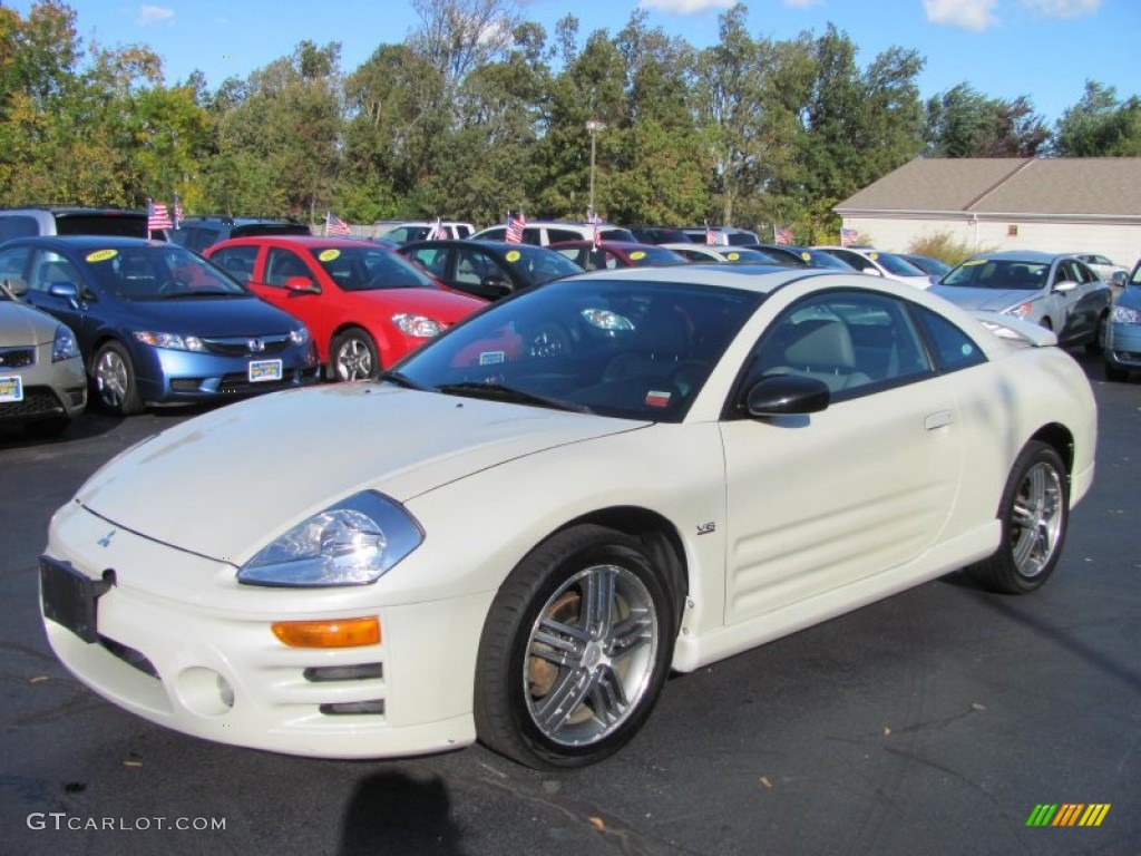2003 Eclipse GTS Coupe - Dover White Pearl / Sand Blast photo #1