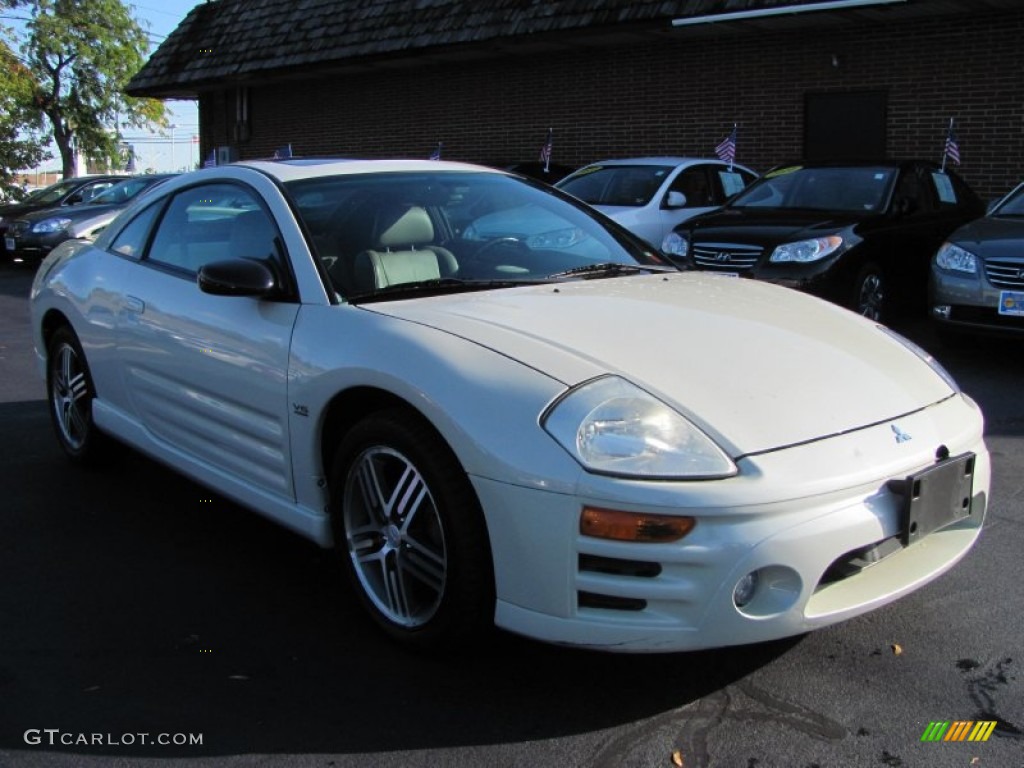 2003 Eclipse GTS Coupe - Dover White Pearl / Sand Blast photo #19