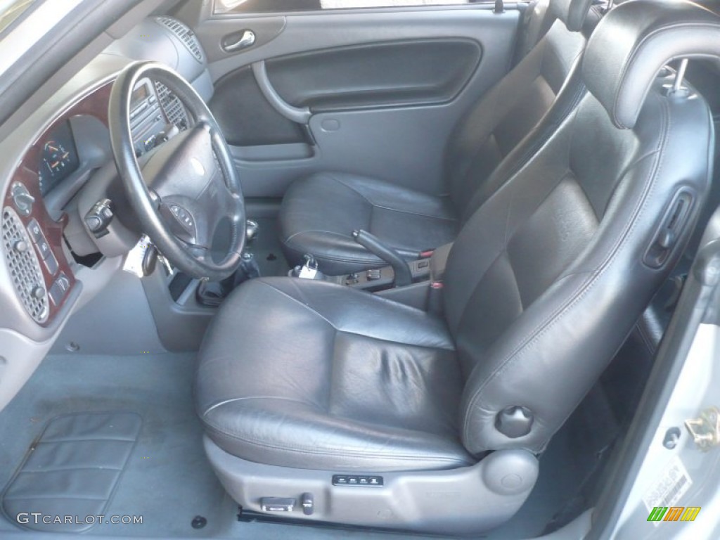 Charcoal Gray Interior 2002 Saab 9-3 SE Convertible Photo #55407690