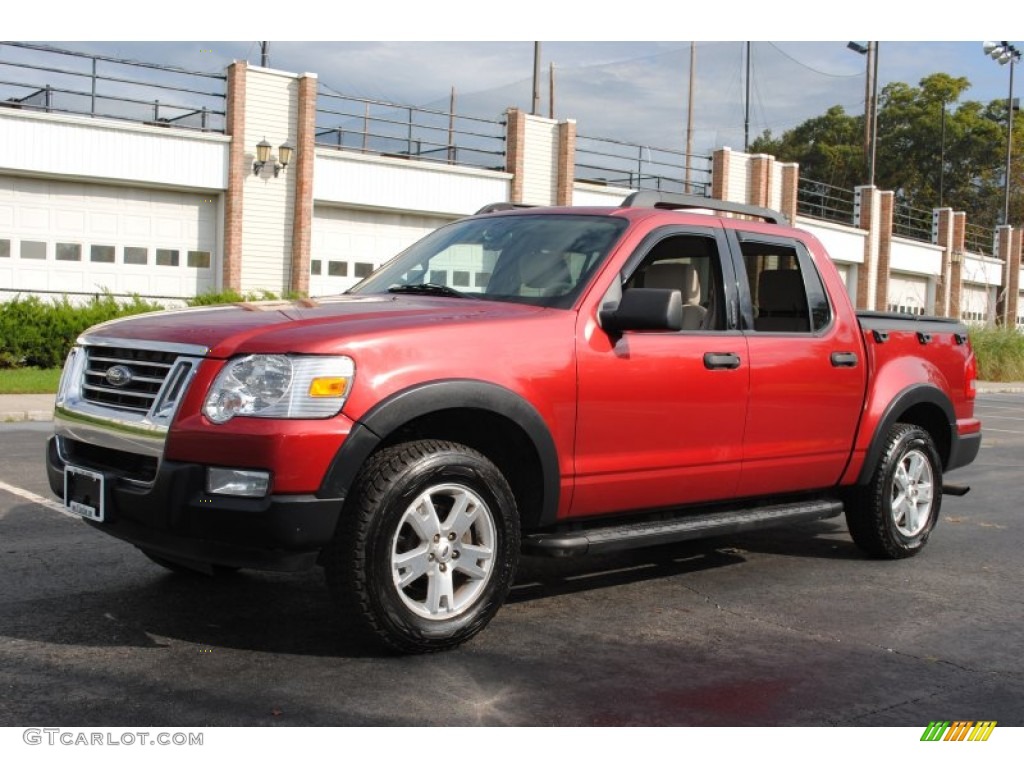 Red Fire Ford Explorer Sport Trac