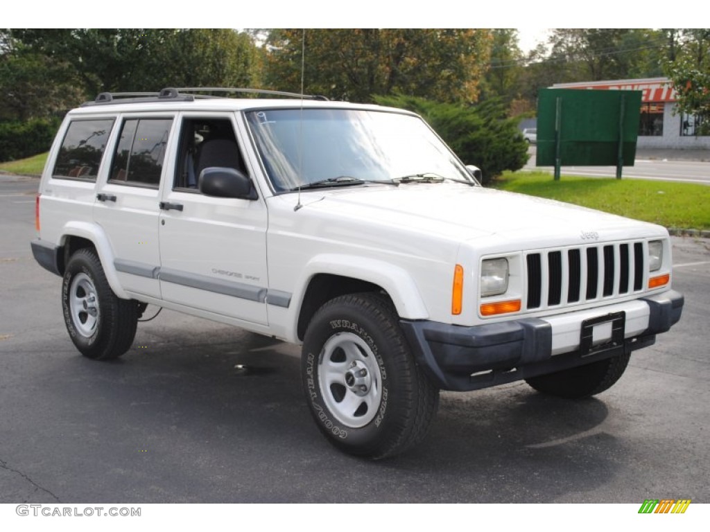 2001 Cherokee Sport 4x4 - Stone White / Agate photo #7