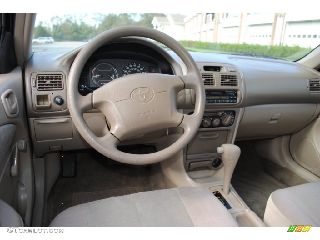 1999 Corolla VE - Dark Emerald Pearl / Pebble Beige photo #14