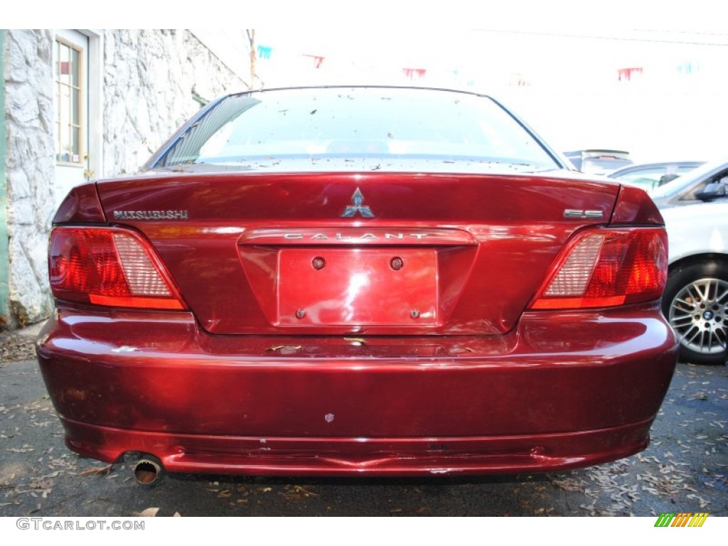 2002 Galant ES - Patriot Red Pearl / Tan photo #5