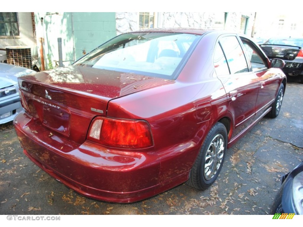 2002 Galant ES - Patriot Red Pearl / Tan photo #6