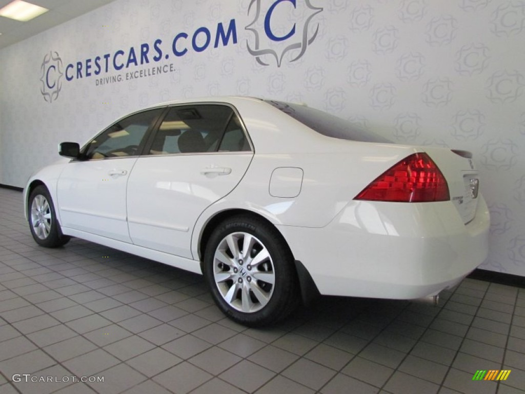 2007 Accord EX-L V6 Sedan - Taffeta White / Ivory photo #2