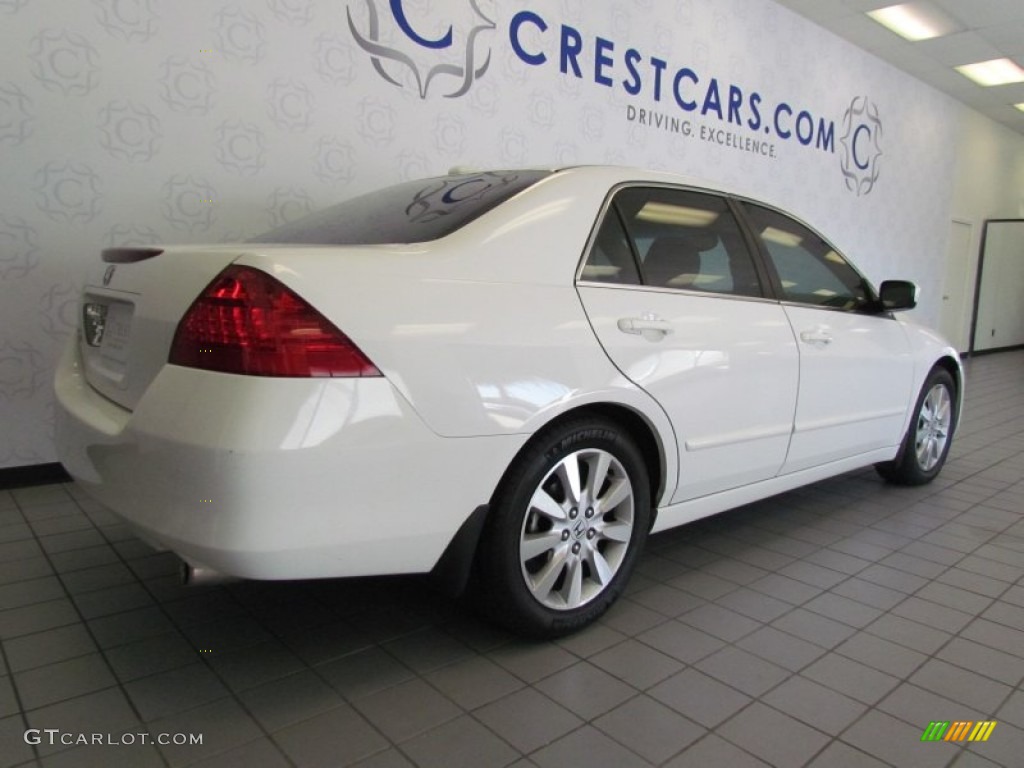 2007 Accord EX-L V6 Sedan - Taffeta White / Ivory photo #3