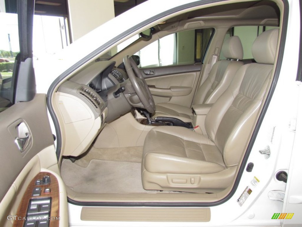 2007 Accord EX-L V6 Sedan - Taffeta White / Ivory photo #8