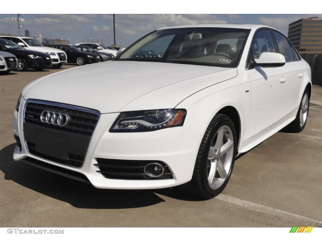 Ibis White 2012 Audi A4 2.0T quattro Sedan Exterior Photo #55409649