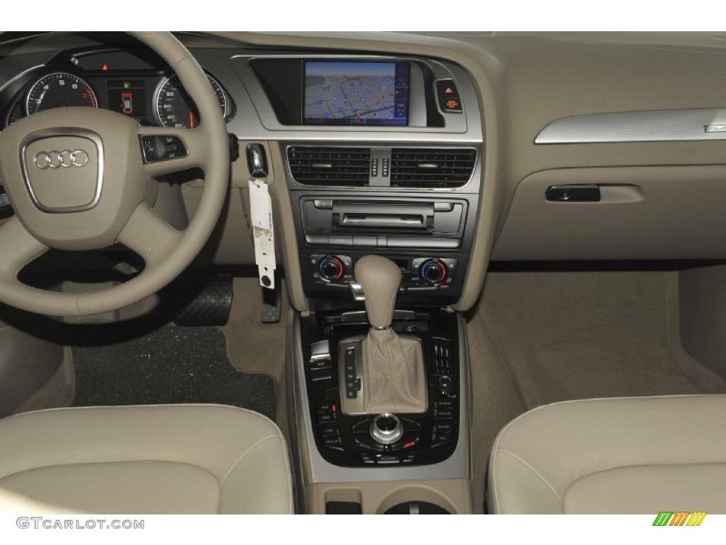 2012 Audi A4 2.0T quattro Sedan Cardamom Beige Dashboard Photo #55409958