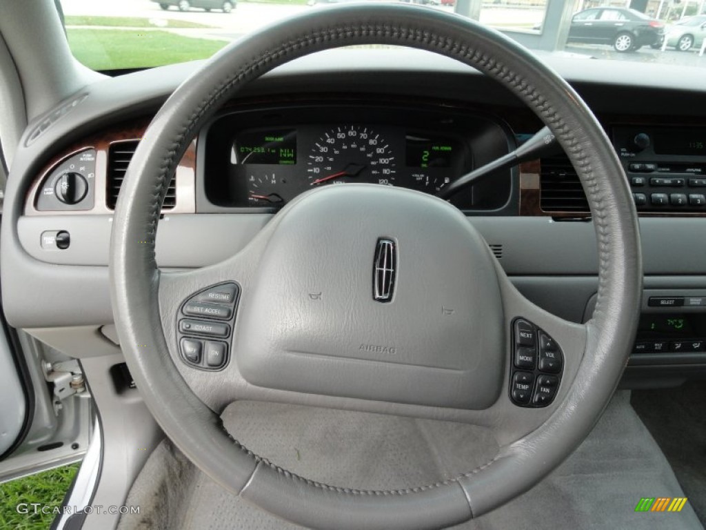 1999 Lincoln Town Car Signature Light Graphite Steering Wheel Photo #55410045
