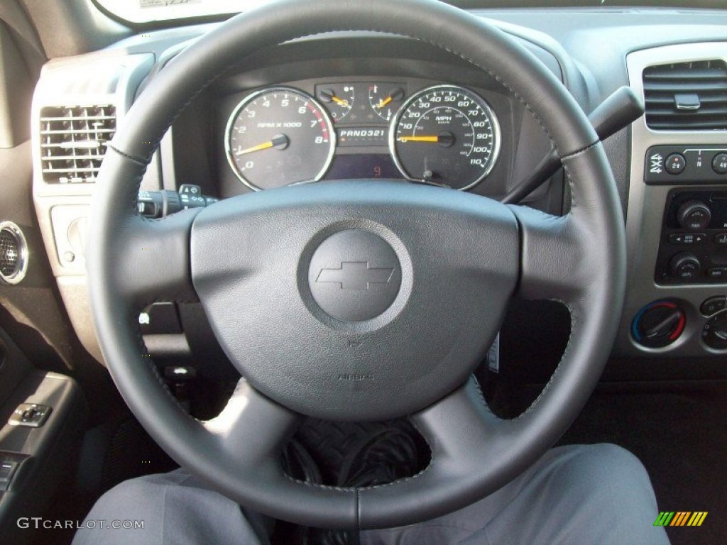 2012 Chevrolet Colorado LT Extended Cab 4x4 Ebony Steering Wheel Photo #55410351