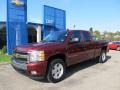 2008 Deep Ruby Metallic Chevrolet Silverado 1500 LT Extended Cab 4x4  photo #1