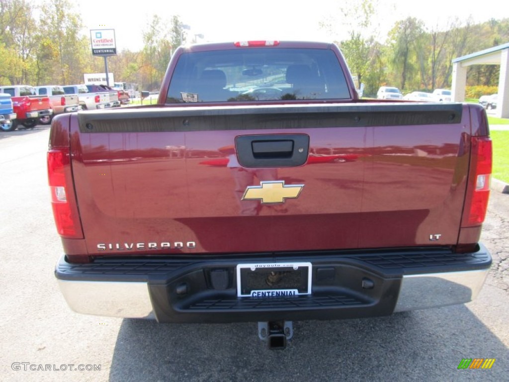 2008 Silverado 1500 LT Extended Cab 4x4 - Deep Ruby Metallic / Ebony photo #3