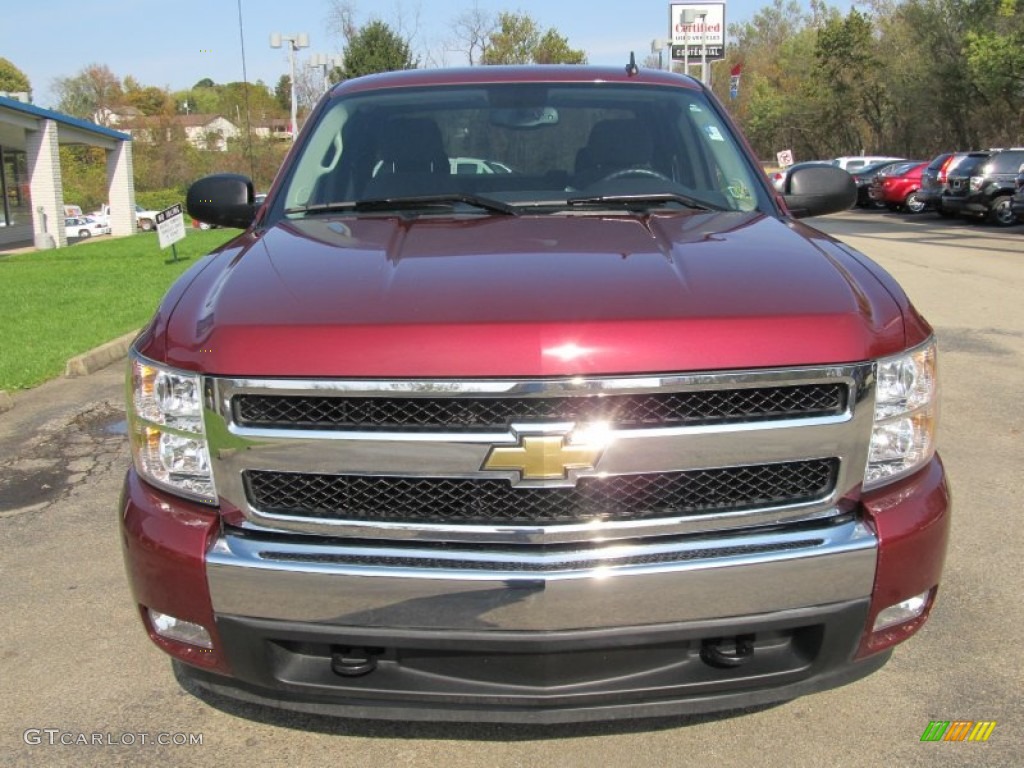 2008 Silverado 1500 LT Extended Cab 4x4 - Deep Ruby Metallic / Ebony photo #6