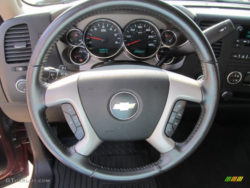 2008 Chevrolet Silverado 1500 LT Extended Cab 4x4 Ebony Steering Wheel Photo #55410836