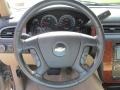 Light Cashmere/Ebony 2008 Chevrolet Tahoe LTZ 4x4 Steering Wheel