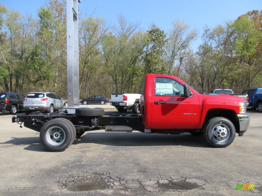 Victory Red 2012 Chevrolet Silverado 3500HD WT Regular Cab Chassis Exterior Photo #55411494