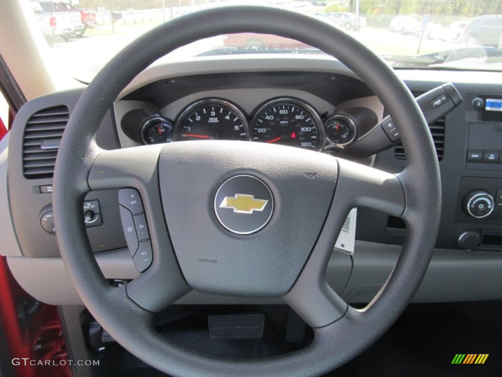 2012 Chevrolet Silverado 3500HD WT Regular Cab Chassis Dark Titanium Steering Wheel Photo #55411548