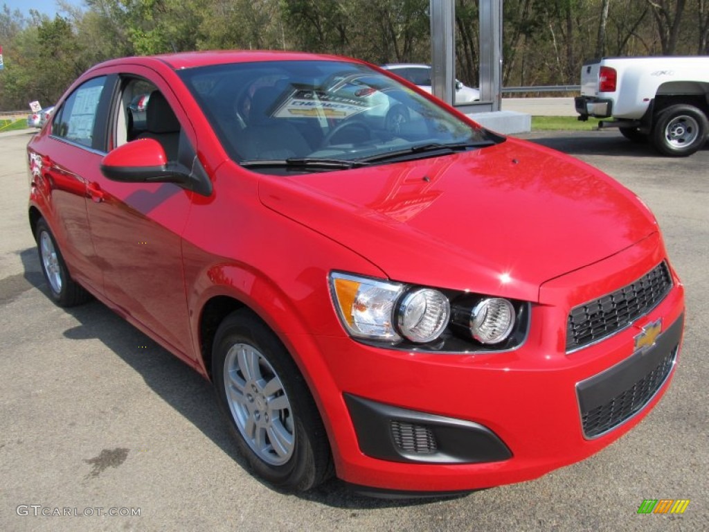Victory Red 2012 Chevrolet Sonic LT Sedan Exterior Photo #55411773