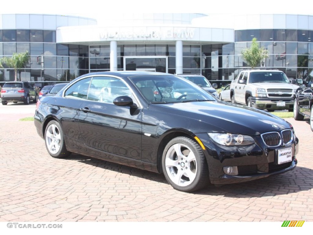 2009 3 Series 328i Convertible - Jet Black / Cream Beige Dakota Leather photo #1