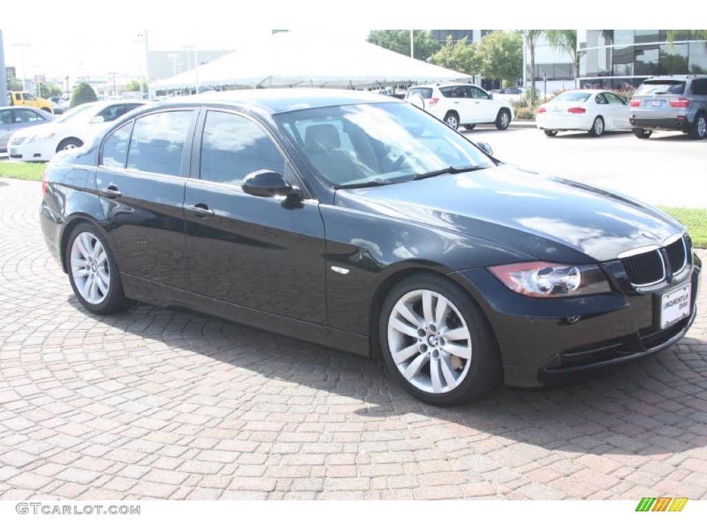 2008 3 Series 328i Sedan - Black Sapphire Metallic / Cream Beige photo #4