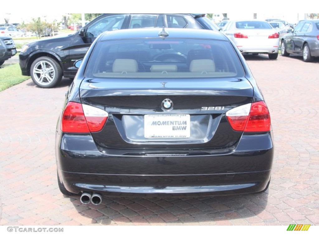 2008 3 Series 328i Sedan - Black Sapphire Metallic / Cream Beige photo #11