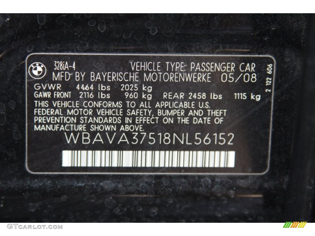 2008 3 Series 328i Sedan - Black Sapphire Metallic / Cream Beige photo #12