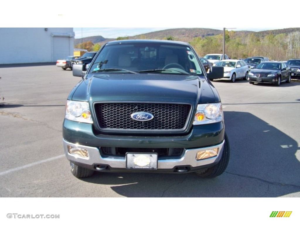 2005 F150 XLT SuperCrew 4x4 - Aspen Green Metallic / Medium Flint/Dark Flint Grey photo #2