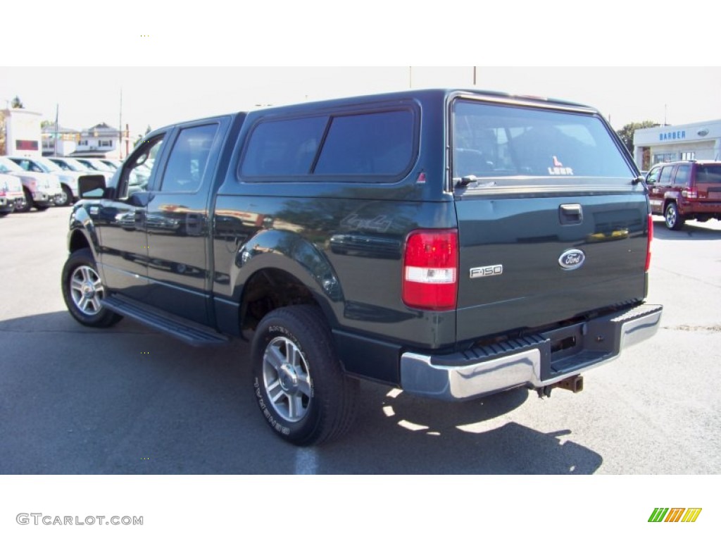 2005 F150 XLT SuperCrew 4x4 - Aspen Green Metallic / Medium Flint/Dark Flint Grey photo #7