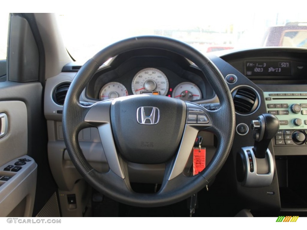 2009 Honda Pilot LX 4WD Gray Steering Wheel Photo #55414137