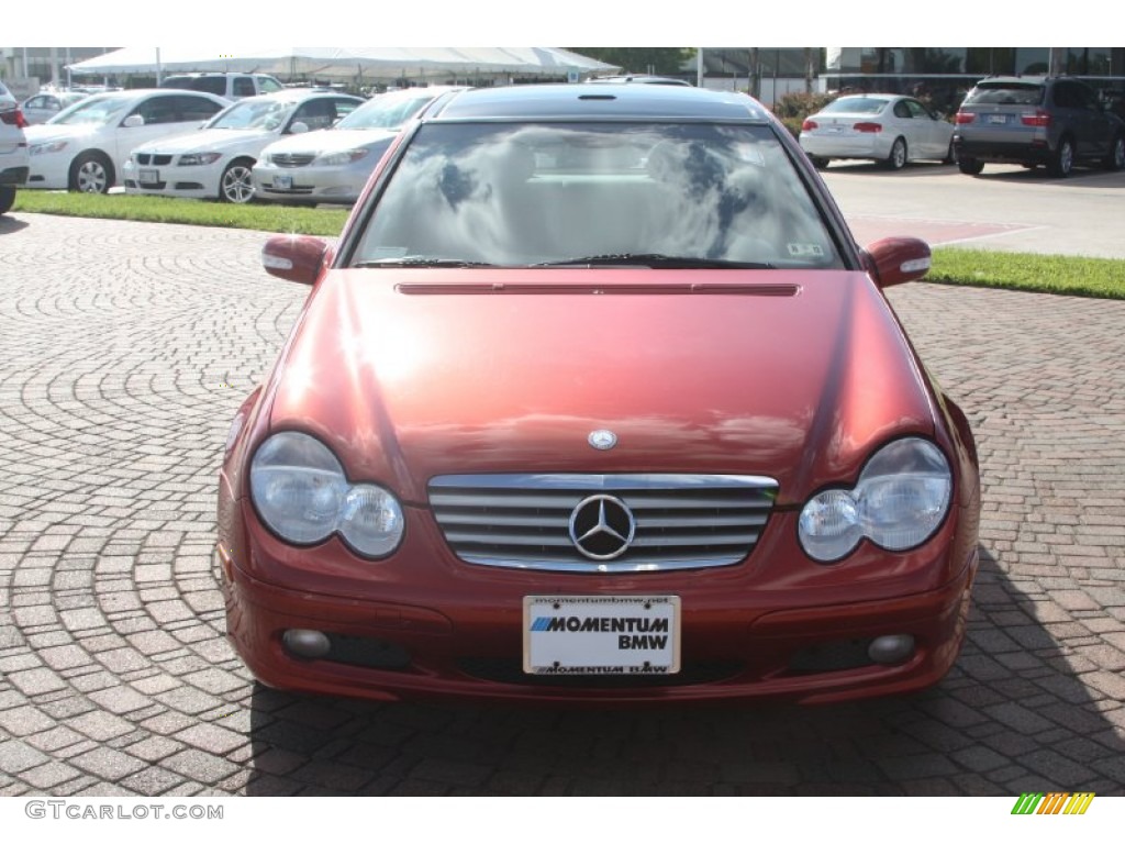 2003 C 230 Kompressor Coupe - Paprika Metallic / Charcoal photo #2