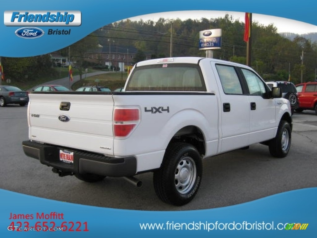 2011 F150 XL SuperCrew 4x4 - Oxford White / Steel Gray photo #6