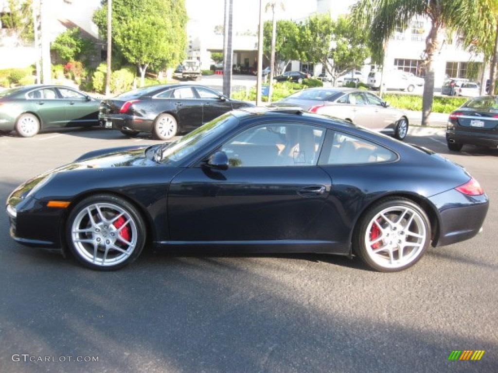 2009 911 Carrera S Coupe - Midnight Blue Metallic / Natural Brown photo #3